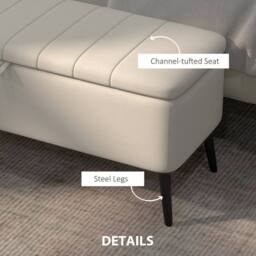 Wyld Haus Zimina Cream Linen Look Storage Ottoman - thumbnail 6