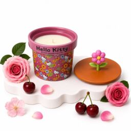 Hello Kitty Spring Candle Pot - Rose & Cherry Blossom Scent, Reusable in Purple - Size: Medium - thumbnail 5