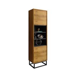 Mex Furniture LTD Display Cabinet Harmony Loft 175cm - Dark Oak in Brown - thumbnail 9