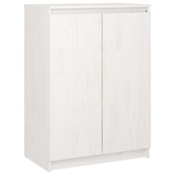 Berkfield Home Sideboard White 60x36x84 cm Solid Pinewood - Size: 60 x 36 x 84 cm - thumbnail 2