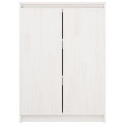 Berkfield Home Sideboard White 60x36x84 cm Solid Pinewood - Size: 60 x 36 x 84 cm - thumbnail 5