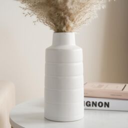 OHS Pampas Grass Faux Fluffy in Vase Artificial Natural Style Plant Decorative Home in Green - thumbnail 3