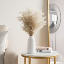 OHS Pampas Grass Faux Fluffy in Vase Artificial Natural Style Plant Decorative Home in Green - thumbnail 1