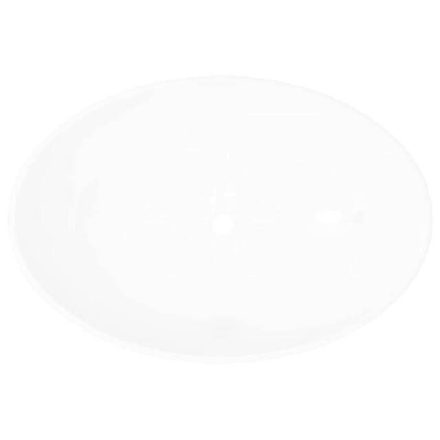 Berkfield Home Luxury Ceramic Basin Oval-shaped Sink White 40 x 33 cm - image 1