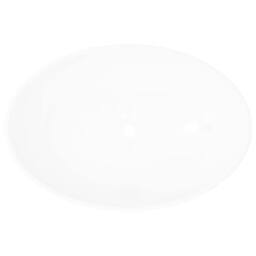 Berkfield Home Luxury Ceramic Basin Oval-shaped Sink White 40 x 33 cm - thumbnail 1