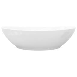 Berkfield Home Luxury Ceramic Basin Oval-shaped Sink White 40 x 33 cm - thumbnail 5