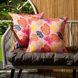 2 Pack Tropical Water Resistant Outdoor Cushion Covers Garden - thumbnail 1