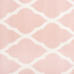 Kukoon Blush Pink White Classic Trellis Living Area Rug in Light Pink - Size: 60 cm x 240 cm - thumbnail 4