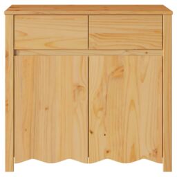 "Berkfield Home Sideboard ""DRAMMEN"" 79x43x75, 5 cm Solid Wood Pine in Brown" - thumbnail 6