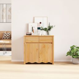 "Berkfield Home Sideboard ""DRAMMEN"" 79x43x75, 5 cm Solid Wood Pine in Brown" - thumbnail 4