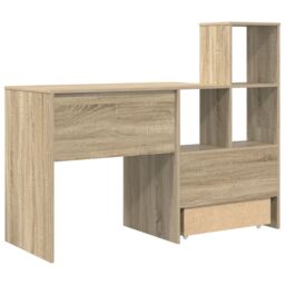Berkfield Home with Drawer with Shelf with Storage Sonoma oak 131.5 x 50 x 106.5 cm Engineered wood in Brown - thumbnail 8