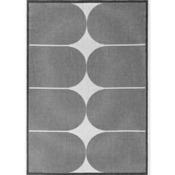 THE RUGS Reversible Weatherproof Indoor Outdoor Rug Polypropylene Durable in Black - Size: 160 cm x 230 cm