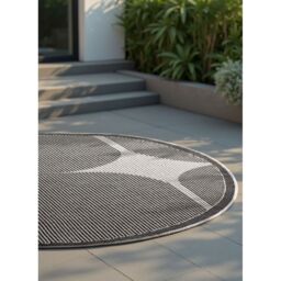 THE RUGS Reversible Weatherproof Indoor Outdoor Rug Polypropylene Durable in Black - Size: 160 cm x 230 cm - thumbnail 8
