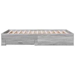 Berkfield Home Bed Frame with Drawers without Mattress Grey Sonoma 135x190 cm Double - thumbnail 5