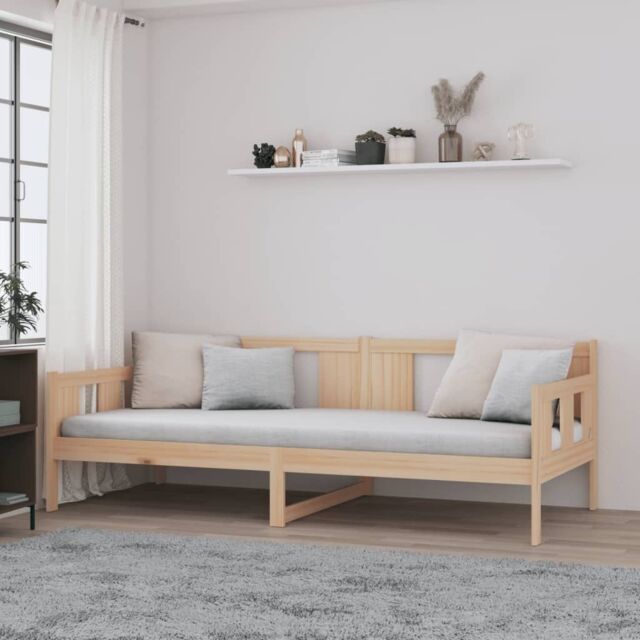 Berkfield Home Day Bed Solid Wood Pine 80x200 cm in Brown - image 1