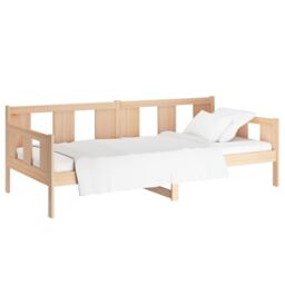 Berkfield Home Day Bed Solid Wood Pine 80x200 cm in Brown - thumbnail 3
