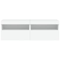 Berkfield Home TV Wall Cabinets with LED Lights 2 pcs White 60x30x40 cm - Size: 60 x 30 x 40 cm - thumbnail 9