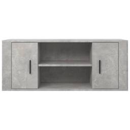 Berkfield Home TV Cabinet Concrete Grey 100x35x40 cm Engineered Wood - Size: 100 x 35 x 40 cm - thumbnail 3