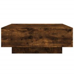 Berkfield Home Coffee Table Smoked Oak 80x80x31 cm Engineered Wood in Brown - Size: 80 x 80 x 31 cm - thumbnail 6