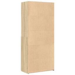 Berkfield Home Highboard Sonoma Oak 80x42.5x185 cm Engineered Wood in Light Tan - thumbnail 6