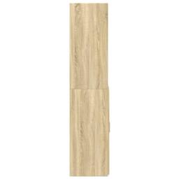 Berkfield Home Highboard Sonoma Oak 80x42.5x185 cm Engineered Wood in Light Tan - thumbnail 5