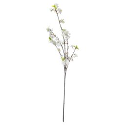 Love Lace White Cherry Blossom Spray Artificial Flower in Burgundy - thumbnail 4