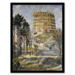 Artery8 Water Tower in Hermsdorf Landscape Beckmann Framed Wall Art Print - Size: A4 - thumbnail 1