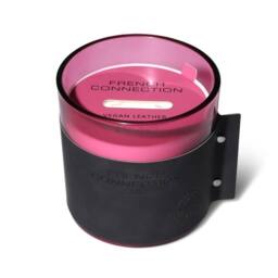 French Connection Leather Effect Candle Dark Rum & Rose 340g Single Wick in Pink - thumbnail 4