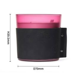 French Connection Leather Effect Candle Dark Rum & Rose 340g Single Wick in Pink - thumbnail 2