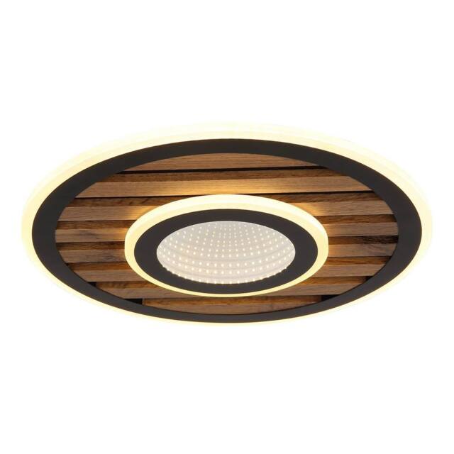 Netlighting Woody 40cm Semi Flush Ceiling Light Matt Black LED 3000K - image 1