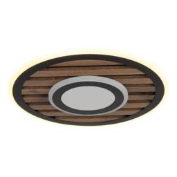 Netlighting Woody 40cm Semi Flush Ceiling Light Matt Black LED 3000K - thumbnail 3