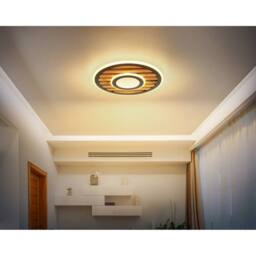 Netlighting Woody 40cm Semi Flush Ceiling Light Matt Black LED 3000K - thumbnail 6