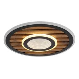 Netlighting Woody 40cm Semi Flush Ceiling Light Matt Black LED 3000K - thumbnail 5