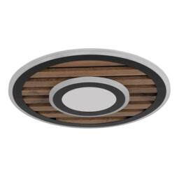 Netlighting Woody 40cm Semi Flush Ceiling Light Matt Black LED 3000K - thumbnail 2