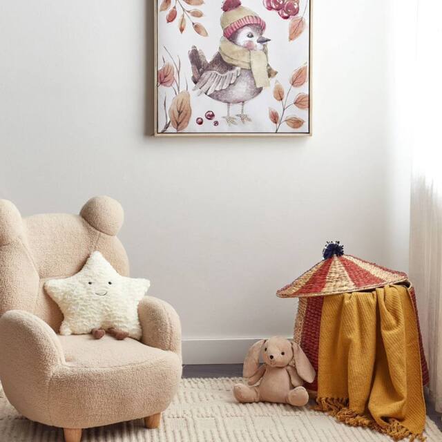 Wyld and Coco Everluxe Bird Pattern Canvas Art Print 63 x 63 cm Multicolour Wood - image 1