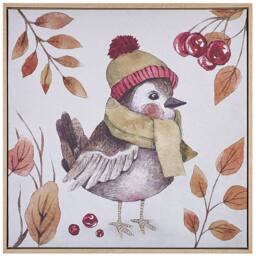 Wyld and Coco Everluxe Bird Pattern Canvas Art Print 63 x 63 cm Multicolour Wood - thumbnail 2