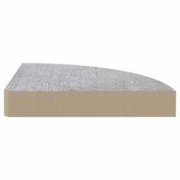 Berkfield Home Wall Corner Shelves 2 pcs Concrete Grey 35x35x3.8 cm MDF - thumbnail 6