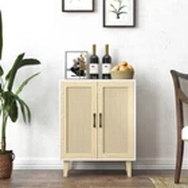 EONLION Wooden Sideboard Buffet Storage Cabinet TV Stand in White - image 1