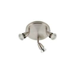 Netlighting Amalfi 3 Light Spotlight Satin Nickel GU10 in Grey - thumbnail 2