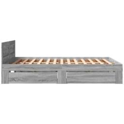 Berkfield Home Bed Frame with Headboard without Mattress Grey Sonoma 160x200 cm - thumbnail 6