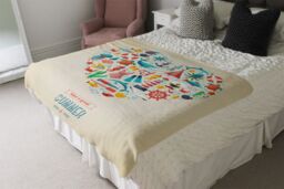 Benjamin Tate Design Love Heart Of Sealife & Nautical Items Blanket in Natural - Size: 120 cm x 150 cm - thumbnail 3