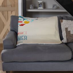 Benjamin Tate Design Love Heart Of Sealife & Nautical Items Blanket in Natural - Size: 120 cm x 150 cm - thumbnail 2