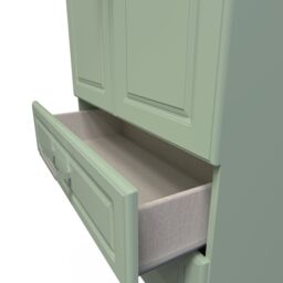Ready Assembled 2 U Norfolk 2 Door 2 Drawer Wardrobe (Ready Assembled) in Pale Green - thumbnail 6