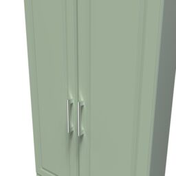 Ready Assembled 2 U Norfolk 2 Door 2 Drawer Wardrobe (Ready Assembled) in Pale Green - thumbnail 4