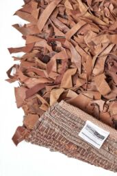 Homescapes Dallas Leather Shaggy Rug in Brown - Size: 90 cm x 150 cm - thumbnail 6