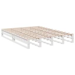 Berkfield Home Decorative Bookcase Bed without Mattress White 160x200cm Solid Wo - Size: 160x200 cm - thumbnail 8