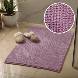 Allure Bath Fashions Chenille Bobble Bath Mat 50 x 80cm - Super Soft Microfibre & Non-Slip in Lilac - Size: 50 x 80 cm - thumbnail 2