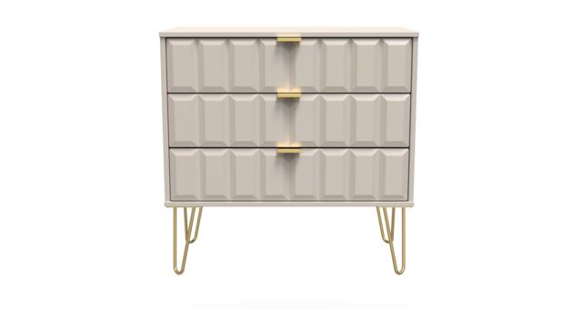 Ready Assembled 2 U Metro 3 Drawer Chest (Ready Assembled) in Light Brown - image 1