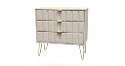 Ready Assembled 2 U Metro 3 Drawer Chest (Ready Assembled) in Light Brown - thumbnail 3