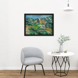 "Artery8 Wall Art Print Paul Cezanne Houses In Provence Large Framed Wall Décor Art in Brown - Size: W18"" x H24""" - thumbnail 2